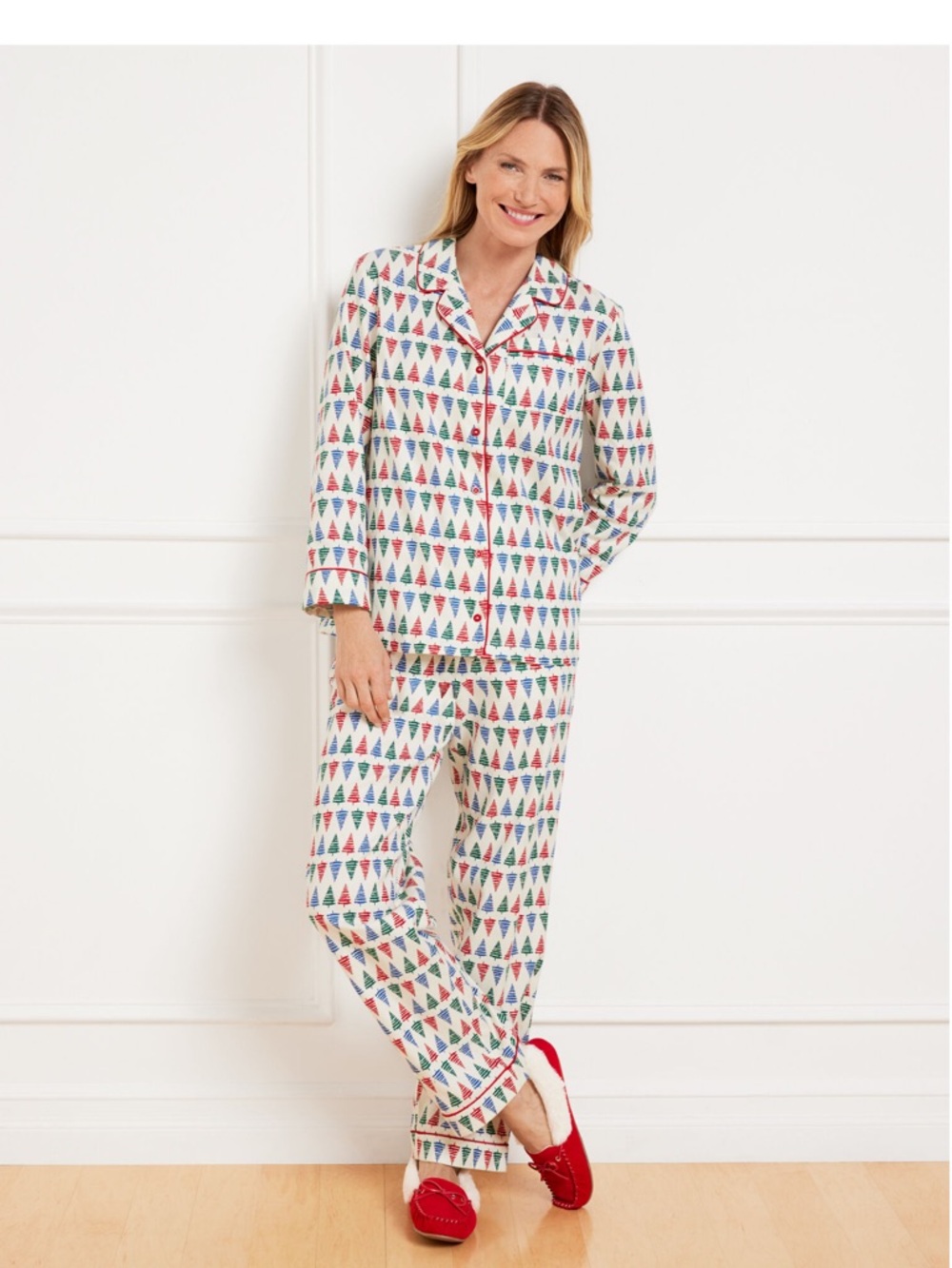 Talbots COTTON FLANNEL PAJAMA SET - FESTIVE TREE